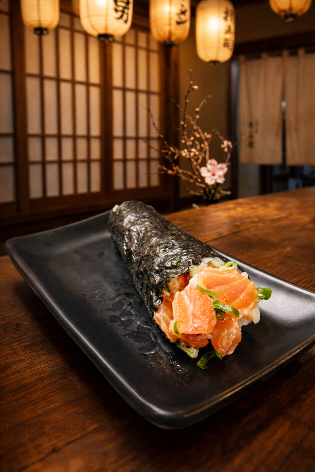 Temaki de salmão